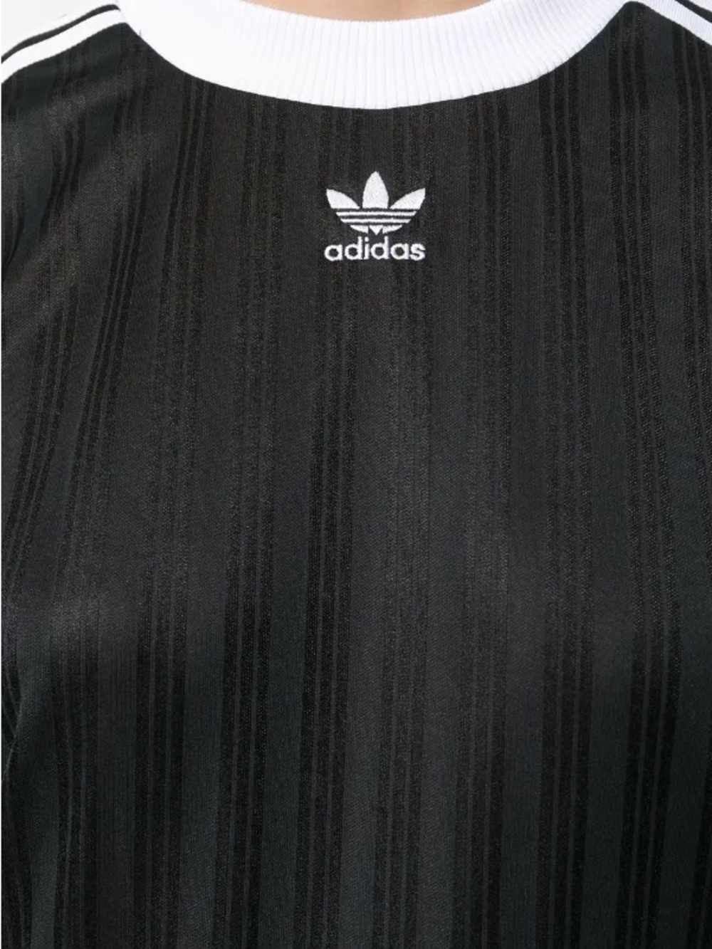 Adidas originals Black and White Trefoil Three-Stripe T-Shirt Dress - Picture 2 of 3
